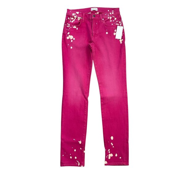 Cotton Citizen Men's Size 32W 32L Paint Splash Splatter Fuchsia Jeans NEW - Picture 1 of 7
